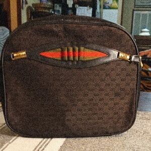 Authentic Gucci Web Sherry Shoulder Bag Black